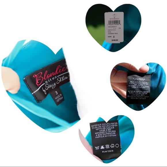 Evening Gown – Blondie Nites – Teal – Satin Ball Gown Lace‑Up Back w/ Pockets 3 - Picture 14 of 16